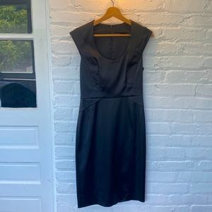 Karen Millen grey satin pencil dress